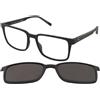 Tommy Hilfiger TH 2145/CS 08A/M9 | Occhiali da Vista con Clip da Sole | Prova Online | Plastica | Quadrati | Nero | Adrialenti