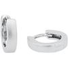 amor Creoles 925 Argento Sterling Silver Unisex Ladies Gents Orecchini, 1,2 cm, Argento, Viene fornito in scatola regalo per gioielli