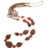 COLLBATH Collana Vintage Con Perline E Catena Spessa in Resina E Lega Collana Boho Retrò Regolabile Accessorio Moda Donna Per Feste in Spiaggia E Festival Estivi