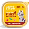 Edgard Cooper Adult Cibo Umido per Gatti Adulti e Sterilizzati - Pollo e Tacchino - 16x85 gr