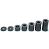 cyclingcolors 10x DISTANZIALE M6 SPESSORE DA 2MM A 30MM PLASTICA 6MM x 10MM DISTANZIATORE CILINDRICO TONDO RONDELLA NERO (Spessore L=20mm)