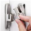 Litensh Chiavistello per porta scorrevole a 90/180 gradi, serratura per porta del fienile, serratura per porta scorrevole antiruggine, per armadi, bagno, argento