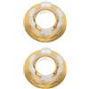Amuslesur Set 2 Anelli Di Troppo Pieno in Rame Per Lavandino Bagno Copertura Decorativa Rotonda Per Foro Di Overflow Facile Installazione E Smontaggio Accessori Lavabo D'Oro