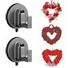 Muorruo 2 ganci con ventosa migliorati, ganci senza foratura per vetro alla porta di casa, appendiabiti riutilizzabile per decorazioni di Natale e autunno, asciugamani da bagno e doccia