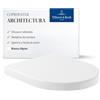 Villeroy & Boch Architectura sedile WC, forma a D - Bianco Alpino, lucido | Con chiusura rallentata, rimovibile, in Duroplast infrangibile, pezzo di ricambio originale, 98M9C101