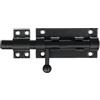 Litensh - Bullone di chiusura per cancello scorrevole resistente, con foro per lucchetto, 304 in acciaio inox, diametro 12 mm, colore nero (105 mm nero)