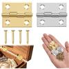 KIMHOME 30 mini cerniere pieghevoli con viti, piccole cerniere per porte di armadietti per progetti fai da te e modellismo (8 x 10 mm)