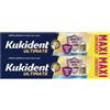 PROCTER KUKIDENT Kukident Ultimate Fresco | Crema Adesiva Dentiera Tecnologia 3in1 Tenuta Forte Menta | Pacco Doppio Maxi 2x57g