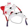 VICASKY 2pezzi Maschera Cat Mask Mezza Faccia Cosplay Per Feste e Performance Design Giapponese Elegante e Divertente Per Adorazione e Costumi Di Halloween