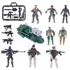 FOYTOKI Set da Gioco Soldatini Giocattolo 9 Pezzi, Figure Soldato delle Forze Speciali in Plastica Resistente, Accessori Militari Realistici, Giocattoli Interattivi Colore Colore Casuale