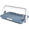 Biesse - Vetrinetta Espositiva per Alimenti Piccola Singola in Plastica (Azzurro)