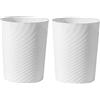UUJOLY Plastic Small Trash Can Wastebasket, Garbage Container Basket for Bathrooms, Laundry Room, Kitchens, Offices, Kids Rooms, Dorms, (White, 1.8 Gallon/2 Pack)