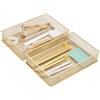 Annova Set di 2 cestini portaoggetti in rete per cassetti e mensole, per scuola e ufficio (d'oro, 23x15x5cm)