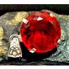80 CT Naturale Rosso Topazio 925 Massiccio Pendente Argento Sterling A+ Gemma +