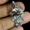Gemsporium Pendente In Argento Sterling 925 Con Pietra Preziosa Dragon In Madreperla