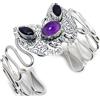 "Fatto a mano" Bracciale regolabile in argento sterling 925 con pietra preziosa topazio blu ...
