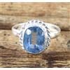 Anello Solitario In Argento 925 925 Con Acquamarina Naturale 9,35 Ct Cushion