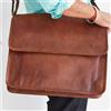 Fatto a mano Handmade Uomo Borsa Tracolla Portadocumenti In Pelle Marrone Laptop Bag Vintage