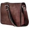 Fatto a mano Borsa In Pelle Ad Alte Prestazioni 18" Marrone Borsa Completa Per Laptop Satchel