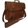 Fatto a mano Handmade Uomo Borsa Messenger In Vera Pelle Vintage Soft Marrone 11X15X5