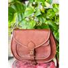 Fatto a mano Borsa A Spalla Vintage In Vera Pelle Di Capra Marrone