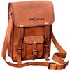 Fatto a mano Borsa A Tracolla In Vera Pelle Artigianale In Vera Pelle Vintage Per Laptop