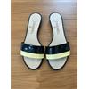 CHANEL Sandali CHANEL in vernice blu navy/crema taglia 35,5 - nuovi 062221d