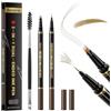 Soleira Matita per sopracciglia, matita per sopracciglia impermeabile con 4 punte microblading Eyebrow Pen e pennello per sopracciglia a doppia punta, lunga tenuta, per sopracciglia dall'aspetto