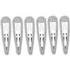 Uonlytech Set 6 Fermagli per Chioma Strass in Ferro Argento, Accessori Eleganti per Sposa, Clip Laterali per Acconciature da Matrimonio, Decorazioni Raffinate e Chic
