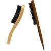 TEHAUX Spazzola per Barba Uomo Multiuso per della Barba Setole di Cinghiale e Manico Ergonomico in Bambù per della Barba