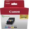 Canon MULTIPACK CANON CLI-551 B/C/M/Y per MAXIFY MG6650 PIXMA iP8750, iX6850, MG5550, MG5650, MG665 - 6509B015
