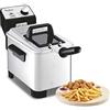 Moulinex Easy Pro 3 L-Freidora classica, 2300 W, 2 piani di cottura, termostato regolabile, 2 L/600 g), colore: argento