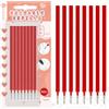 HABNI 8 Pezzi Ricariche Cancellabili Rosso, Compatibili con Legami, Refill Penne Cancellabili Set,Confezione Blister con Cartoncino, Punta Della penna 0,7 mm, Altezza 13 cm, Rosso