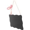 LALAFINA Mini Lavagna Doppia Faccia in Legno Nero Corda e Fiocco, Lavagnetta per Messaggi Facile da Appendere, Decorazione per Porta D'ingresso Casa e Mercato