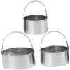 Ciieeo Coppapasta Rotondo in Acciaio Inox, 3 Pezzi con Manico | Taglio Netto Dell'impasto, Lavabile in Lavastoviglie, Stile Classico, Si Impilano per Riporli con Ordine