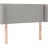 vidaXL Testiera con orecchie in tessuto grigio chiaro 93x16x78/88 cm