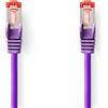 Nedis Cavo di rete CAT6 | RJ45 maschio | RJ45 maschio | S/FTP | 1,00 m | Rotondo | LSZH | Viola | Etichetta