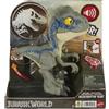 Mattel Jurassic World Azione Figura Mega Ruggito Velociraptor Blu