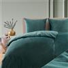 Blumtal Biancheria da letto Blumtal 140x200 & 2x 80x80cm cashmere touch plush in petrolio