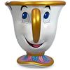 Disney Tazza in Vetroceramica ufficiale dei parchi Disney "La Bella e la Bestia" con Chip
