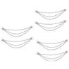 VILLFUL 3 Paia Di Costumi Da Bagno Connettore Bikini Connettore Da Competizione Fibbia Connettore Strass Connettore Bikini Strass Catena Bikini Accessori Mini Fascino Argento