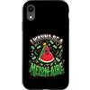 Cute Fruit Cartoon Joke for Food Lovers Custodia per iPhone XR Divertente cibo gioco di parole anguria melonaire amante dei soldi