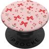 Bow Hearts Love Pattern Gifts Fiocco rosso rosa fiocco Coquette Cuori San Valentino PopSockets PopGrip Adesivo