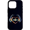 Headphones Heartbeat Music Lover DJ Audi Custodia per iPhone 16 Pro Cuffie Heartbeat Music Lover DJ Sound Wave