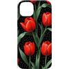 Floral Aesthetic Flower Botanical Gifts Custodia per iPhone 14 Plus Rose rosse Midnight Darkness Fiori Floreale