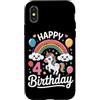 Unfourgettable 4th Birthdays Girl Outfit Custodia per iPhone X/XS Unfourgettable 4 ° Compleanno Ragazza Un Quattro Gettable Compleanno