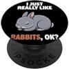 Rabbit Breeds Animal Cute Rabbits DonaOn Mi piacciono molto i conigli Ok Animal Olanda Coniglio nano PopSockets PopGrip Adesivo