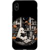 Librarian Ghost Book Lover Custodia per iPhone XS Max Ghost Reader Book Lover Black Cat Cozy Library Moon