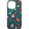 Floral Aesthetic Flower Botanical Gifts Custodia per iPhone 13 Pro Grassetto Rosso Verde Botanico Stampa Fiore Bacca Flore