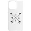 Fun Designs Custodia per iPhone 15 Pro Max Bussola frecce Nord Sud Est Ovest Avvent